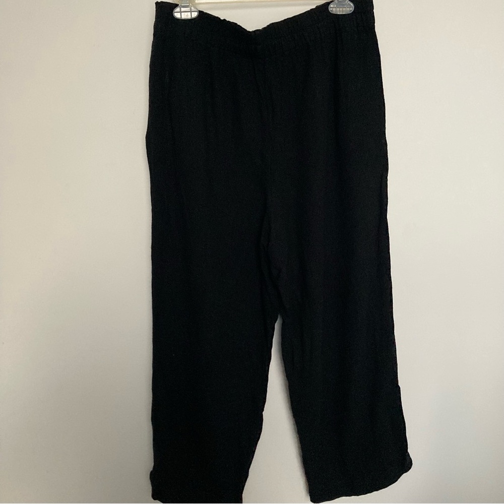 Madewell Breezewoven Pull On High Rise Loose Linen Blend Ankle Pants Size Large - Picture 6 of 8